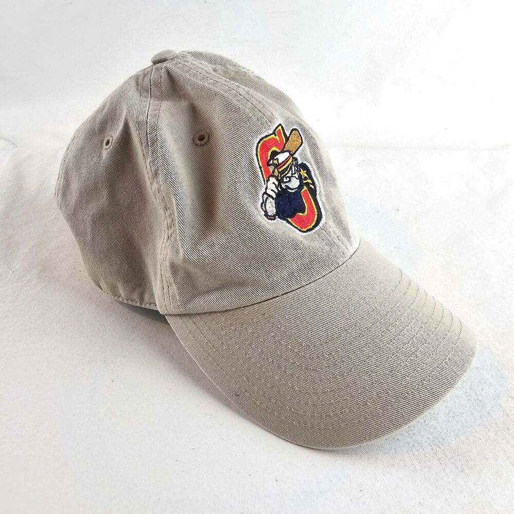 Lake County Captains Hat Mens Beige Dad Cap MiLB Adjustable Strap Baseball